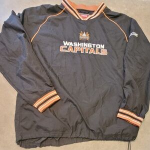 VINTAGE CCM Washington Capitals Black and BRONZE JACKET Pullover